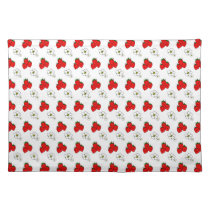 Retro Strawberry and Flowers Pattern placemats