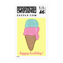 Retro Strawberry and Mint Ice-Cream Postage postage by fat_fa_tin Retro Strawberry and Mint Ice-Cream Postage postage