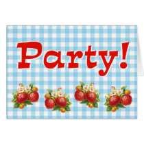 Retro Strawberry Greeting Card
