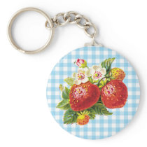 Retro Strawberry Keychains