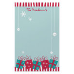Retro Stripe Custom Holiday Stationery