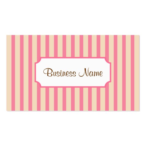Retro Striped Business Card (front side)