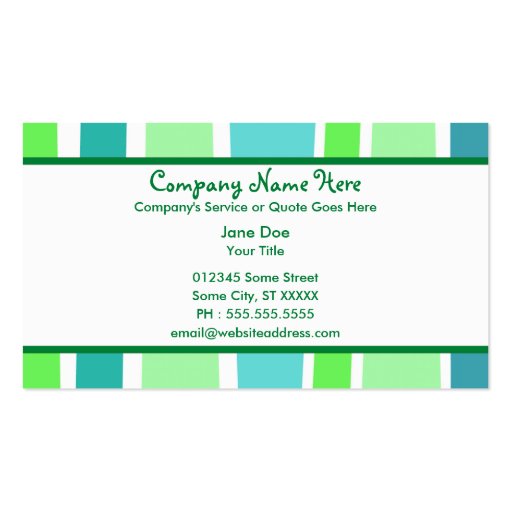 retro stripes : 2-sided : business card (back side)