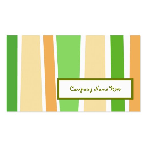 retro stripes : 2-sided : business card