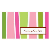 retro stripes : 2-sided : business card template