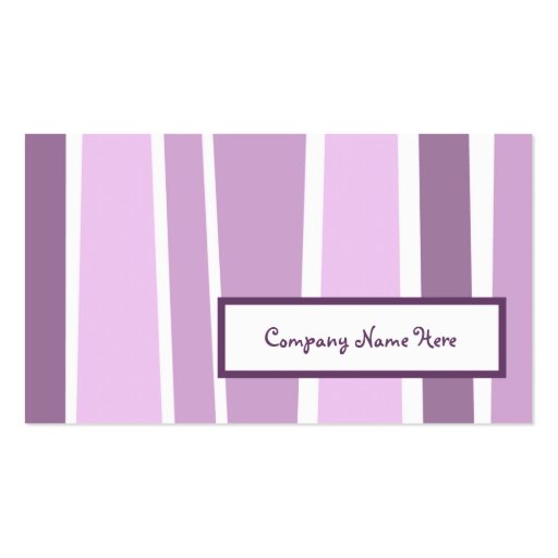 retro stripes : 2-sided : business card template (front side)