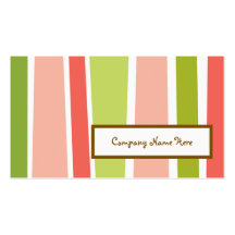 retro stripes : 2-sided : business card template