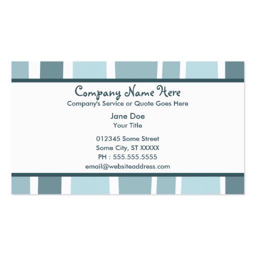retro stripes : 2-sided : business card templates (back side)