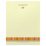 Retro stripes - colorful, chocolate accent letterhead