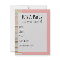 Retro Stripes Invitation by Pen_And_Ink Retro Stripes Invitation