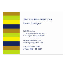Retro stripes navy creative professional large business cards