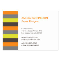 Retro stripes orange creative professional large business cards