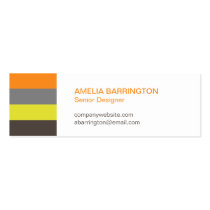 Retro stripes orange creative professional small business cards
