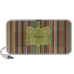 Retro Stripes Personalized MP3 Speakers speakers