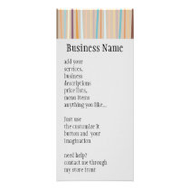 Retro Stripes Rack Card
