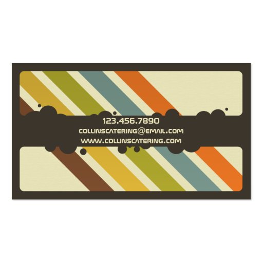Retro Stripes - Style 2 Business Card Templates (back side)