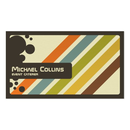 Retro Stripes - Style 2 Business Card Templates (front side)
