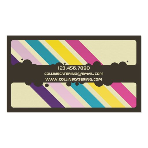 Retro Stripes - Style 6 Business Cards (back side)