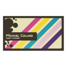Retro Stripes - Style 6 Business Cards