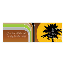 Retro Stripes Tropical Holiday Gift Tag /Thank You Business Cards