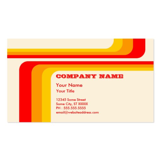 retro stripes : v.2 : business card (front side)