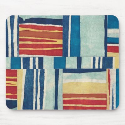 Retro Style Abstract Fabric Art Gifts - Customize Mousepads by naturetees