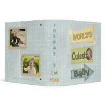 Retro Style Baby Scrapbook Photo Binder