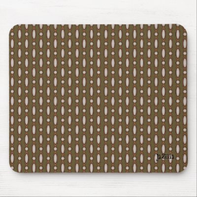 Retro Style Beaded Curtain Khaki Mouse Mat by JaZilla