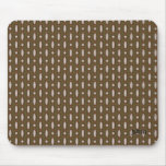 Retro Style Beaded Curtain Khaki mousepads