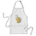 retro style beer graphic aprons