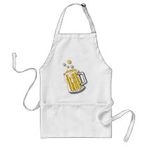 retro style beer graphic aprons