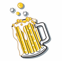 retro style beer graphic photo sculptures