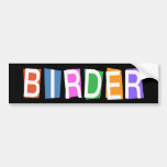 Retro-style Birder Bumper Sticker