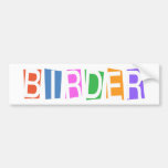 Retro-style Birder Bumper Sticker