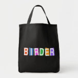 Retro-style Birder Grocery Tote