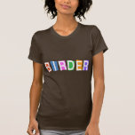 Retro-style Birder Women\'s American Apparel Fine Jersey Short Sleeve T-Shirt