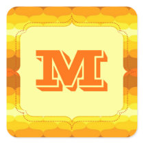 Retro Style Bubbles Pattern Sticker Label