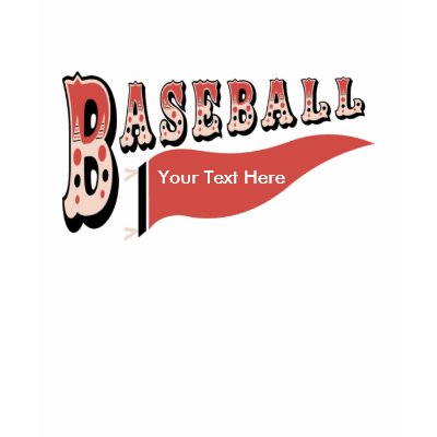 Retro Style Customizable Baseball Pennant Tees Shirt by pacificsportsgifts