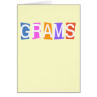 Retro-style Grams Greeting Card