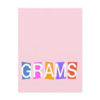 Retro-style Grams Postcard