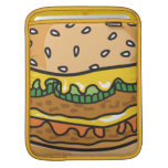 retro style loaded cheeseburger graphic sleeves for ipads