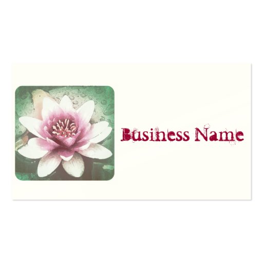 RETRO STYLE "LOTUS" BUSINESS CARD (front side)