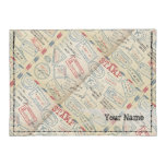 Retro Style Passport Stamps Personalized Gift Tyvek® Card Case Wallet