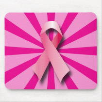 RETRO STYLE PINK RIBBON mousepads