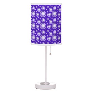 Retro Style Purple Polka Dots Table Lamp
