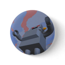 Retro Style Robot 2 Button by MDKgraphics Retro Style Robot 2 Button
