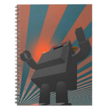 Retro Style Robot 4 Notebook