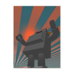 Retro Style Robot 4 Postcard