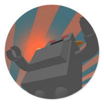 Retro Style Robot 4 Sticker by MDKgraphics Retro Style Robot 4 Sticker