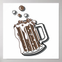 retro style root beer graphic print